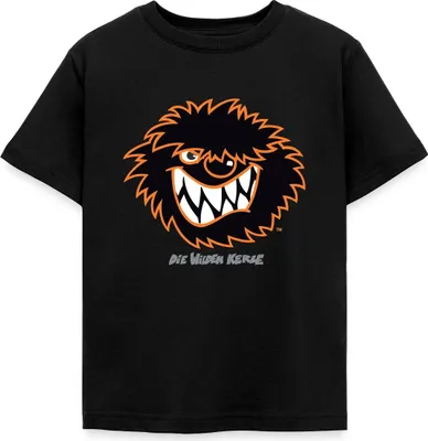 Produktbild von Spreadshirt Die Wilden Kerle Kerl Porträt Kinder T-Shirt, 98/104 (3-4 Jahre), Schwarz
