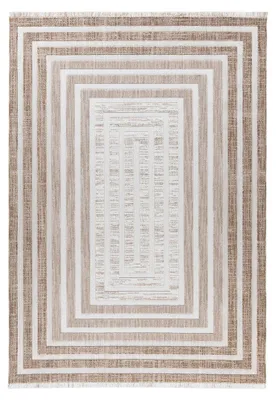 Immagine prodotto di Tappeto moderno Sarai a motivo geometrico marrone e beige
