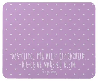 Produktbild von Mr. & Mrs. Panda Mousepad Cello Magie - Lavendeltraum - Geschenk, Musik, Mouse Pad, Klassische, laptop mauspad, Lernen, Orchester, mausteppich, pc, Solo, Musiker