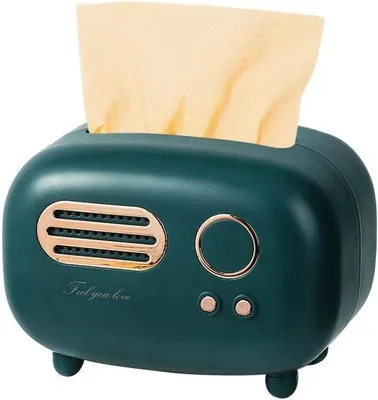 Produktbild von Plastik Papierhalter, praktischer Serviettenhalter, Desktop-Organiser, dekorativer Container, stilvolle Papierbox, für den Home-Office Bereich, Grün
