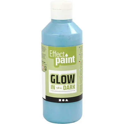 Produktbild von Creativ Company glow in the dark Farbe hellblau 250ml Basteln