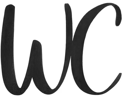 Produktbild von WC-Schild aus Holz schwarz 18 cm - neutraler 3D Schriftzug