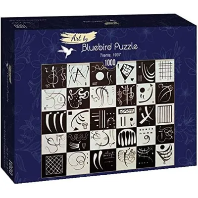 Productafbeelding van Bluebird Puzzle, kunstpuzzel, Kandinsky - Trente 1937 - 1000 stukjes