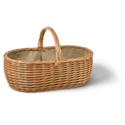 Produktbild von Kaminkorb braun, 60x45x23/42 cm, Vollweide, Tragekorb, Holzkorb