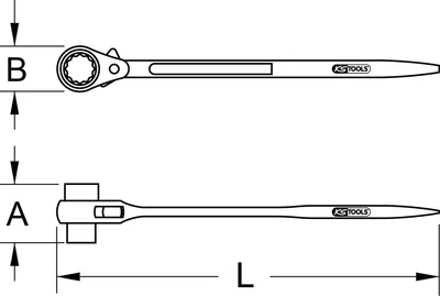 Obrázok produktu pre KS Tools 522.2427, Kolíkový kľúč, Čierna, Chrómovo-vanádová oceľ, Priamy, 27 mm, 360 mm