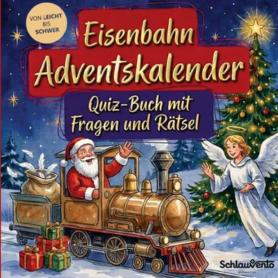 Produktbild von Eisenbahn-Adventskalender: Quiz-Buch mit Fragen und Rätsel
