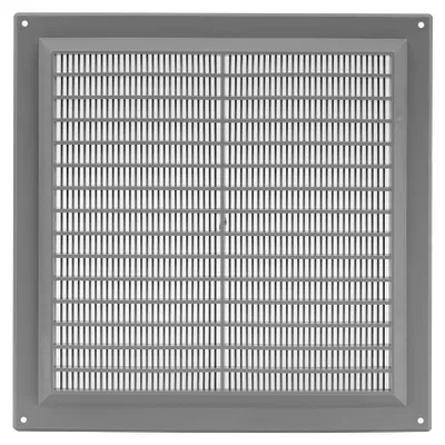 Produktbild von Europlast VR2525P rechteckiges Lüftungsgitter 250 x 250 mm, Insektenschutz, grau
