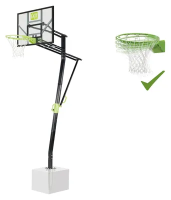 Image de EXIT Galaxy Panneau de Basket – avec Anneau Dunk & Filet – Fixation au Sol – Extérieur