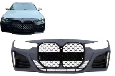 Image de Pare-chocs pour BMW Série 3 F30 F31 2011-2018, version G80 M3, calandre noire.