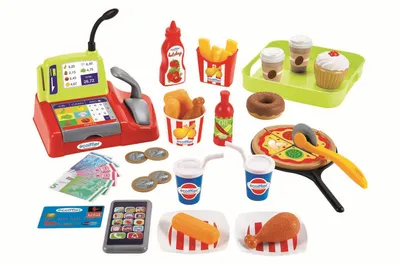 Produktbild von Smoby 7600002595 - Kasse + Imbiss-Zubehör