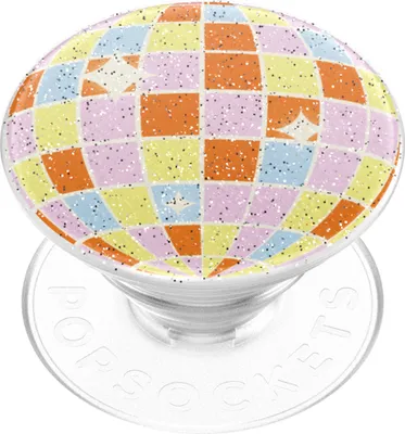 Zdjęcie produktu dla PopSockets, uniwersalny uchwyt PopGrip Retro Disco z funkcją podstawki, wielokolorowy