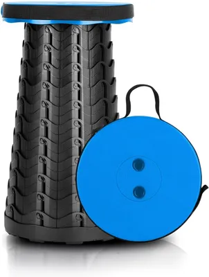 Imagen del producto de Silla plegable telescópica, ligera, portátil, ideal para camping, jardín, uso en interiores y exteriores