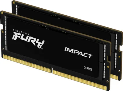 Produktbild von Kingston FURY Impact - DDR5 - Kit - 32 GB: 2 x 16 GB - SO DIMM 262-PIN - 6400 MHz / PC5-51200 - CL38 - 1.35 V - on-die ECC