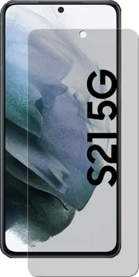 A screen protector is placed over a smartphone.