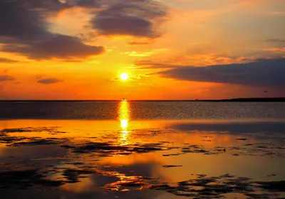 Produktbild von XXL Poster 100 x 70cm (S-844) Blick aufs ruhige Meer beim Sonnenuntergang (Lieferung gerollt!)