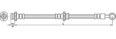Produktbild von METZGER 4110390 Bremsschlauch Hinten Links für NISSAN ALMERA II Hatchback (N16) Almera II Limousine (N16)