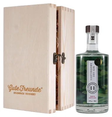 Produktbild von Hartingowe Pinsapo Dry Gin mit Geschenk-Holzkiste