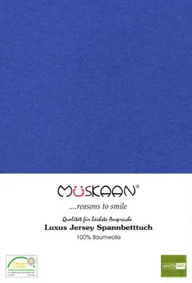 Produktbild von Jersey Spannbettlaken 120x200 - 130x200 cm Royal Blau - 100% Baumwolle