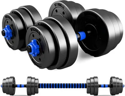 Zdjęcie produktu dla Hantle regulowane czarne Zestaw 2 hantli 15 kg do treningu siłowego i ćwiczeń fitness