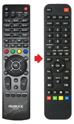 Produktbild von Ersatz Fernbedienung für Humax RM-E09 / HD-5400S / HD-5600S