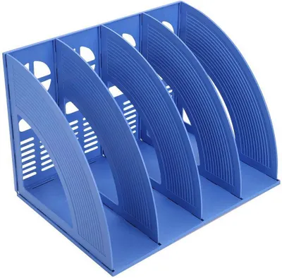 Imagen del producto de Organizador de documentos A4 con 4 compartimentos verticales, ideal para organizar documentos en casa o en la oficina