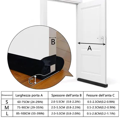 Produktbild von Tochtstopper für Türen, 85 bis 100 cm, grau, zur Isolierung