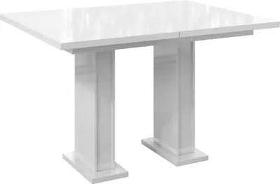 Produktbild von PROROOM FURNITURE Esstisch Weiß Hochglanz 120/160x80 cm Moderner Ausziehbar Esszimmertisch