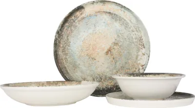 Zdjęcie produktu dla Zestaw naczyń Rinart (średni) - Obvara - 24 części - 6 osób - porcelana