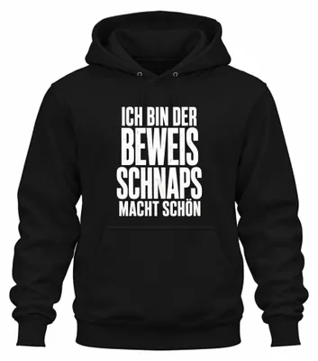 Productafbeelding van Ik ben het bewijs: alcohol maakt je leuk. Drinkgraag-hoodie, zwart, maat S