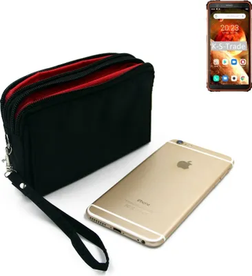 Produktbild von K-S-Trade Schutz Hülle Handy Hülle kompatibel mit Blackview BV6600 Gürteltasche Travelbag Handytasche mit Zusatzfächern, schwarz