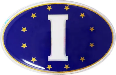 Produktbild von Sticker 3D Oval "I" Europa HQ