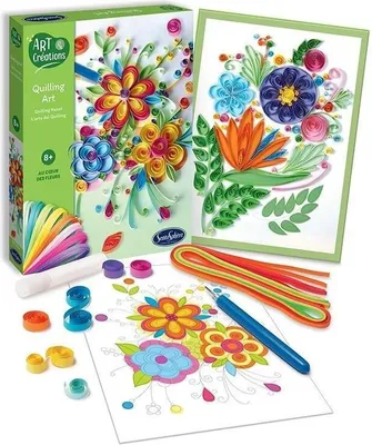 Produktbild von Quilling Kunstset Blumen von Sentosphere