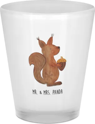 Produktbild von Mr. & Mrs. Panda Digestifglas Eichhörnchen Weihnachten - Transparent - Geschenk, Weihnachtsgruß, Schnapsglas, Weihnachtsmotiv, Likör Glas, Winter, Frohe, Gläschen, Shot