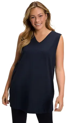 Image de Ulla Popken, vêtements pour femmes, grande taille, t-shirt basique à col en V