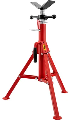 Productafbeelding van VEVOR V-vormige buissteun, geschikt voor buizen met een diameter van 1/8" tot 12", verstelbare hoogte van 28" tot 52", buissteun met een draagvermogen van 2500 lb, draagbare, inklapbare buissteun, behuizing van koolstofstaal, duurzaam