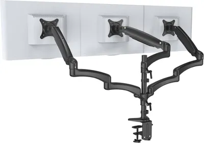 Image de Support triple pour écran - Support pour moniteur - Bras pour écran - Support d'écran - Fixation pour écran