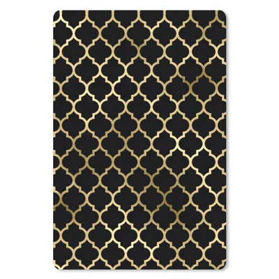 Produktbild von MuchoWow® Mauspad Mousepad Muster - Gold - Schwarz 18x27 cm - Mousepads - Maus Mat - Pad - Mausunterlage