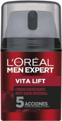 Productafbeelding van L'Oréal Paris Men Expert Vita Lift, voor mannen, 40+, normale huid, anti-aging, vermindert wallen, vermindert rimpels, verheldert, versterkt, hydraterend, ..., AQUA / WATER - DIMETHICONE - GLYCERIN - CAPRYLIC/CAPRIC TRIGLYCERIDE - ALCOHOL DENAT. -..., 50 ml