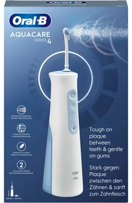 Obrázek produktu pro Oral-B AquaCare 4, Bílá, Bezdrátová ústní sprcha, Oscilačně rotační kartáček, Knoflíky, Baterie, 159 mm