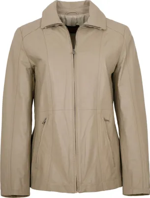 Produktbild von MADDOX - Damen Lederjacke Lammnappa taupe : 48