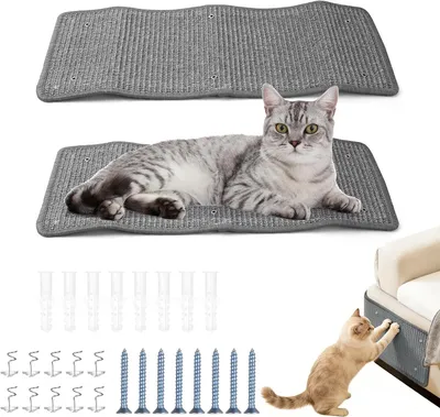 Produktbild von Kratzmatte für Katzen 2 Stück, Sisal, Eckenschutz für Möbel