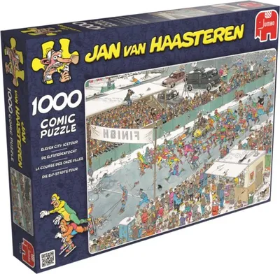Produktbild von Jumbo Jan van Haasteren Elf Städte Tour 1000 Teilen, Traditionell, Comics, Jan van Haasteren, Erwachsene, Mann/Frau, Pappe