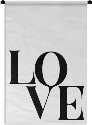 Produktbild von MuchoWow® Wandteppich Wandbehang Text - Liebe - Zitate 120x180 cm Tapisserie Dekoration Wandtuch - Schlafzimmer - Dekorationen für das Haus