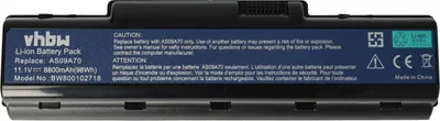 Produktbild von vhbw Akku kompatibel mit Acer Aspire 5517-5661, 5517-5671, 5517-5086, 5517-5700, 5517-5997, 5517-5136, 5517-5535 Notebook (8800 mAh, 11,1 V, Li-Ion)