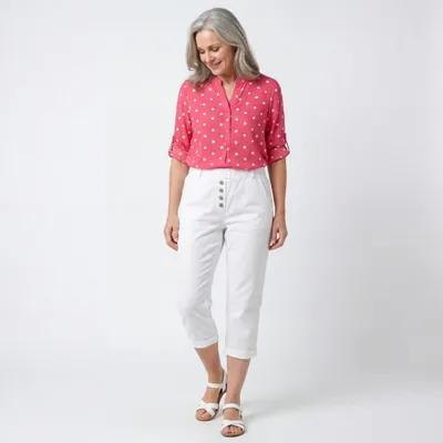 Produktbild von Caprihose mit Stretch QriginalYou 7/8 Hose mit Gummizug Gr. 36 - 48 für Damen