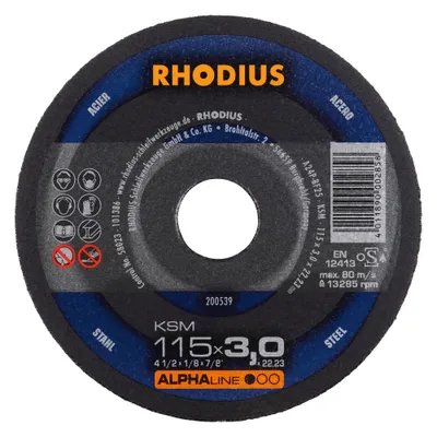 Produktbild von Rhodius Trennscheibe KSM 115x3,0x22,23mm Stahl Alphaline - 200539