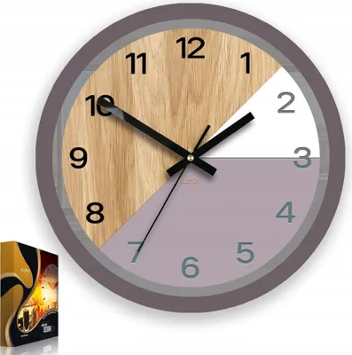 Produktbild von ModernClock, Wanduhr, Wohnzimmer, 33cm, große Wanduhr aus Eiche, Paris