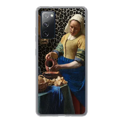 Produktbild von MuchoWow® Handyhülle Schutzhülle Hülle für Samsung Galaxy S20 FE Milchmädchen - Kunst - Pantherdruck - Vermeer - Gemälde - Alte Meister Silikon Softcase Handy Hülle - Abdeckung