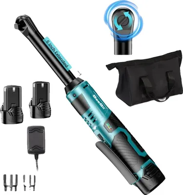 Obrázek produktu pro Akumulátorový ráčnový šroubovák, krouticí moment 54 N.m, 6" nástavec, dvě baterie 2000 mAh