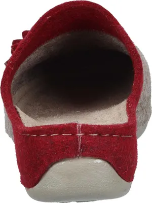 Produktbild von Dr. Brinkmann Damen Hausschuh aus Wollfilz mit Blume Blüte Applikation 320275, Größe:40 EU, Farbe:Rot